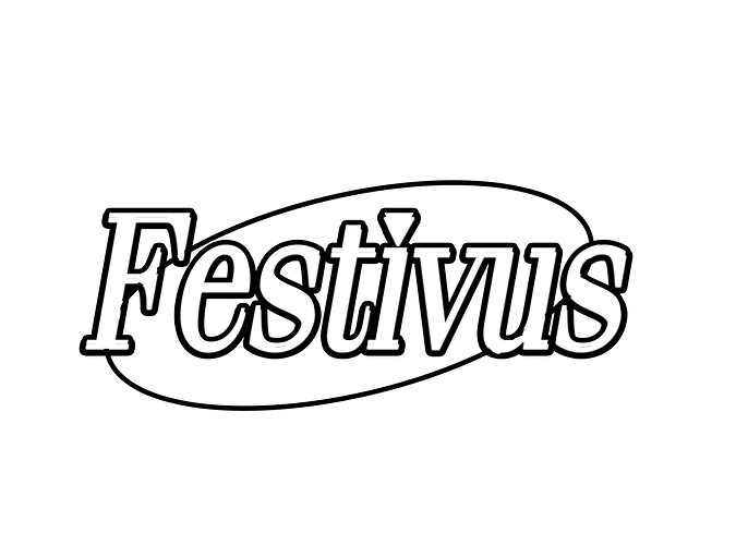 festivus with oval bw